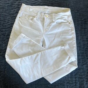 Frame Denim White Skinny Jeans Lightweight Casual